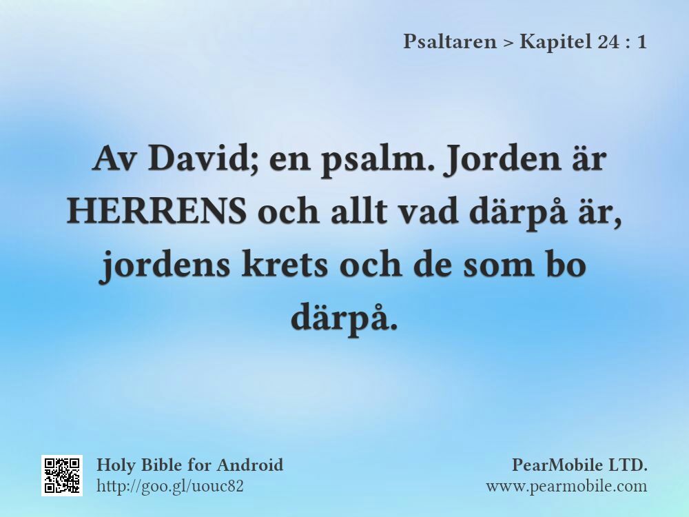 Psaltaren, Kapitel 24:1